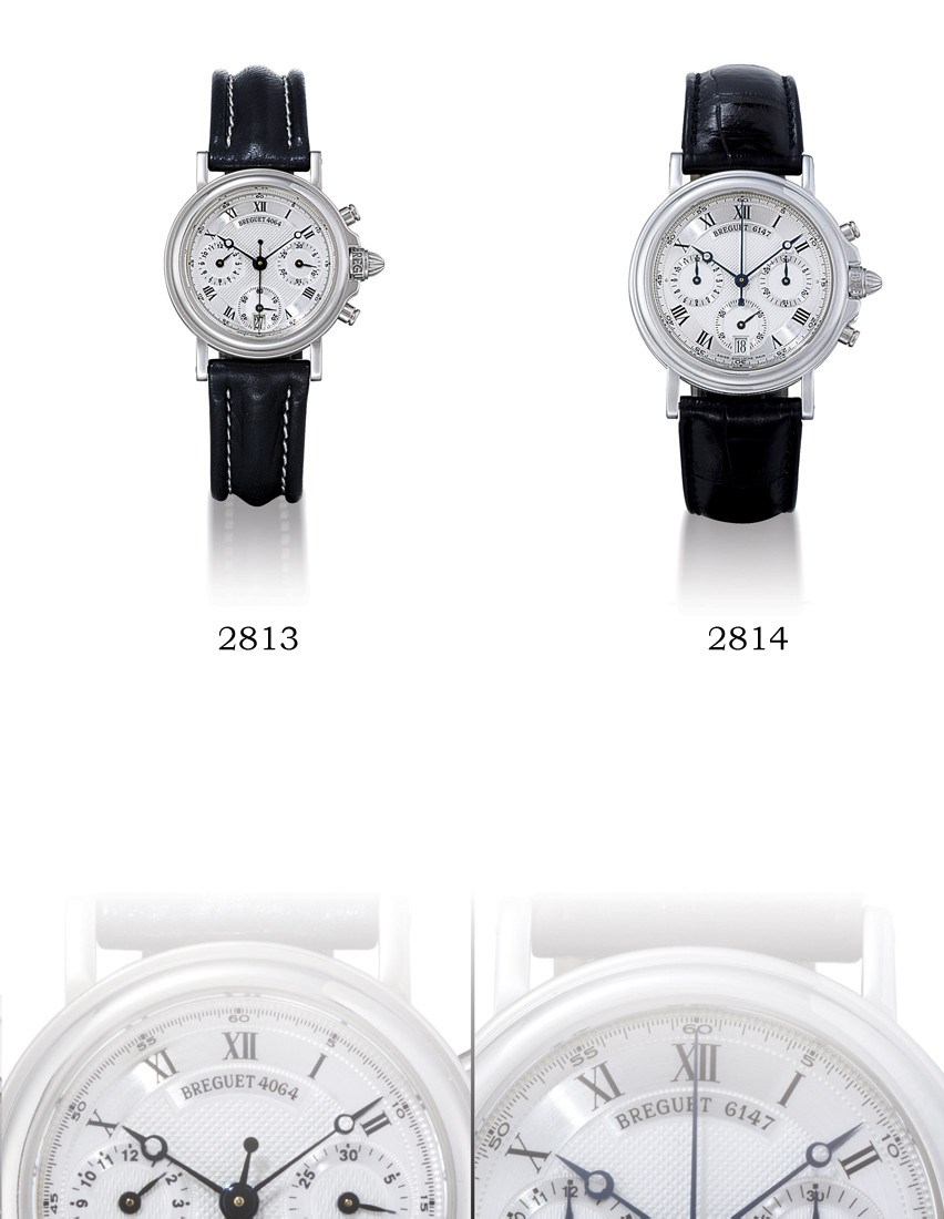 BREGUET, "CHRONOGRAPHE AUTOMATIQUE"

950 PLATINUM SELF-WINDING CHRONOGRAPH WRISTWATCH WITH DATE DISPLAY