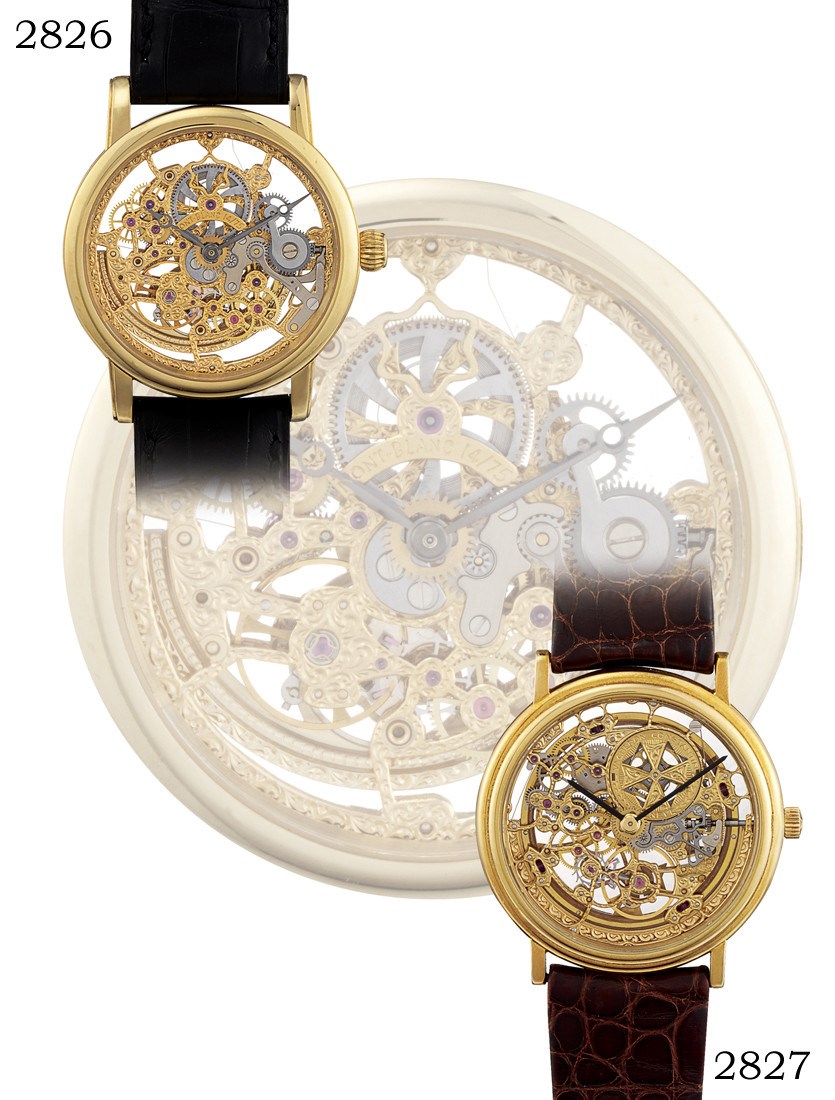 MONTBLANC, SQUELETTE

18K GOLD SELF-WINDING SKELETONISED WRISTWATCH, LIMITED EDITION OF 75 PIECES TO MARK THE 75TH ANNIVERSARY OF THE MEISTERSTÜCK LINE BY MONTBLANC