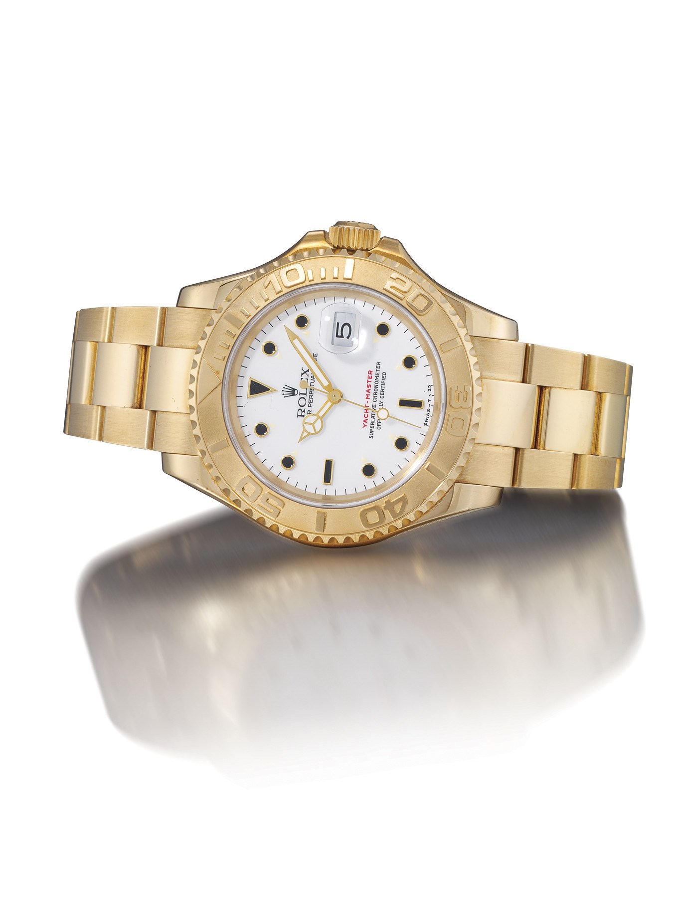 ROLEX, "YACHT-MASTER" REF. 16628

18K GOLD SELF-WINDING BRACELET WATCH WITH SWEEP SECONDS AND DATE DISPLAY