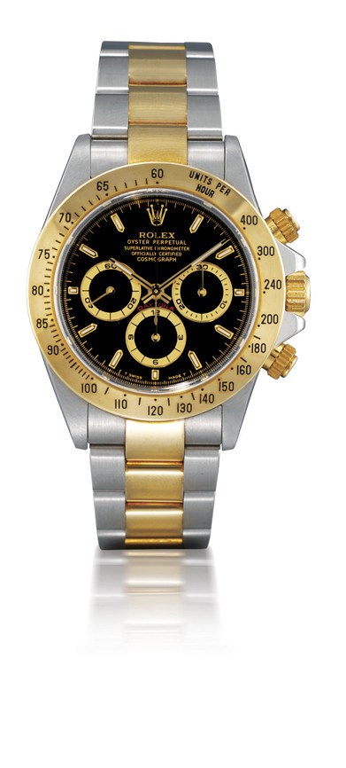 ROLEX, "DAYTONA" REF. 16523

STAINLESS STEEL AND GOLD SELF-WINDING CHRONOGRAPH BRACELET WATCH