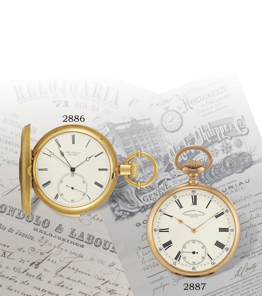 JULES JÜRGENSEN

18K GOLD  HUNTER CASE FIVE MINUTE REPEATING KEYLESS LEVER POCKET WATCH WITH SMALL SECONDS, SECONDARY HOUR HAND AND ENAMEL DIAL