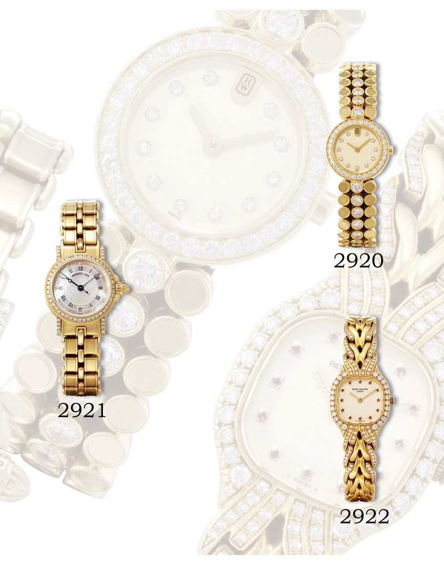 HARRY WINSTON, "THE CLASSIC SIGNATURE"

LADY'S 18K GOLD AND DIAMOND-SET BRACELET WATCH
