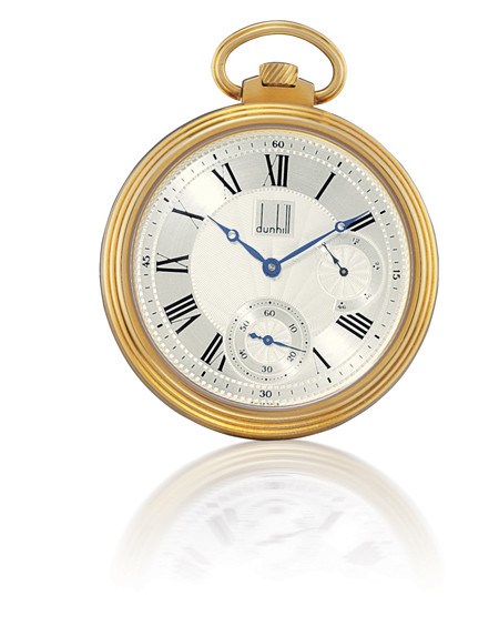 DUNHILL, "CENTENARY POCKET WATCH"

FINE AND RARE, 18K GOLD OPENFACE KEYLESS LEVER POCKET WATCH WITH SMALL SECONDS AND POWER-RESERVE INDICATION, LIMITED EDITION OF 25 PIECES