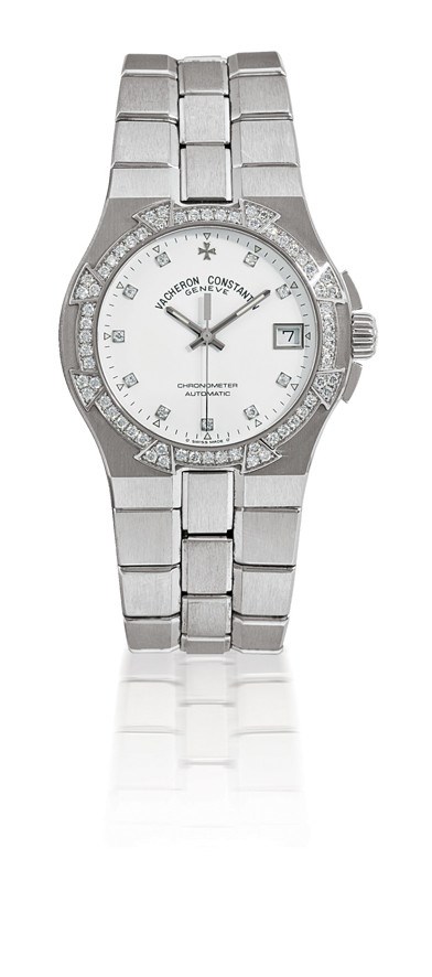 VACHERON CONSTANTIN, "OVERSEAS CHRONOMETER AUTOMATIC"

STAINLESS STEEL AND DIAMOND-SET SELF-WINDING BRACELET WATCH WITH SWEEP SECONDS AND DATE DISPLAY