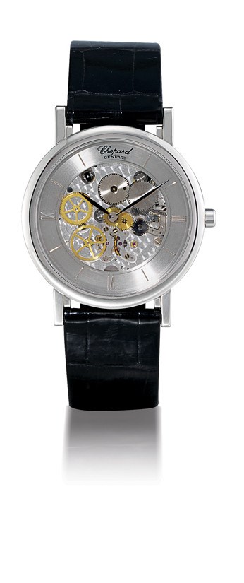 CHOPARD, ULTRA THIN AUTOMATIC

950 PLATINUM SELF-WINDING SKELETONISED WRISTWATCH, LIMITED EDITION OF 100 PIECES