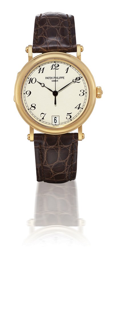 PATEK PHILIPPE, OFFICER REF. 5053J

18K GOLD SELF-WINDING WRISTWATCH WITH SWEEP SECONDS AND DATE DISPLAY