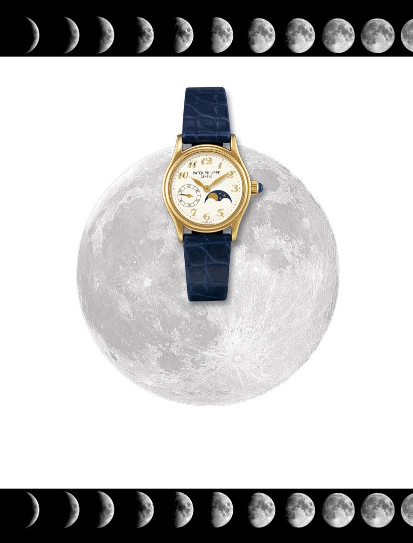 PATEK PHILIPPE, 4856J

LADY'S 18K GOLD MANUAL-WINDING WRISTWATCH WITH SMALL SECONDS AND MOON-PHASE DISPLAY