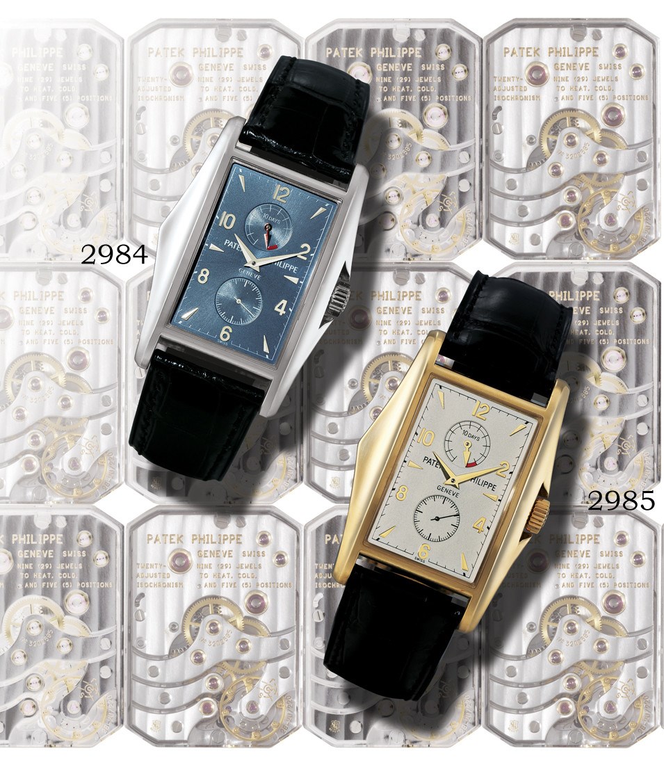 PATEK PHILIPPE, "THE 10 DAYS" REF. 5100G

18K WHITE GOLD MANUAL-WINDING RECTANGULAR CHRONOMETER WRISTWATCH WITH SMALL SECONDS AND TEN-DAY POWER-RESERVE, LIMITED EDITION OF 450 PIECES, MADE IN 2000 TO CELEBRATE THE THIRD MILLENNIUM