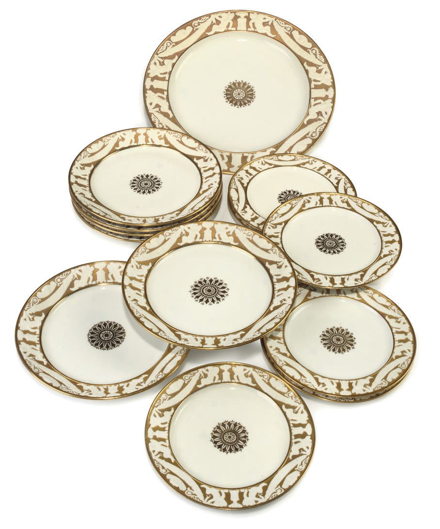 A SAMSON (PARIS) SEVRES-STYLE PORCELAIN PART DINNER-SERVICE