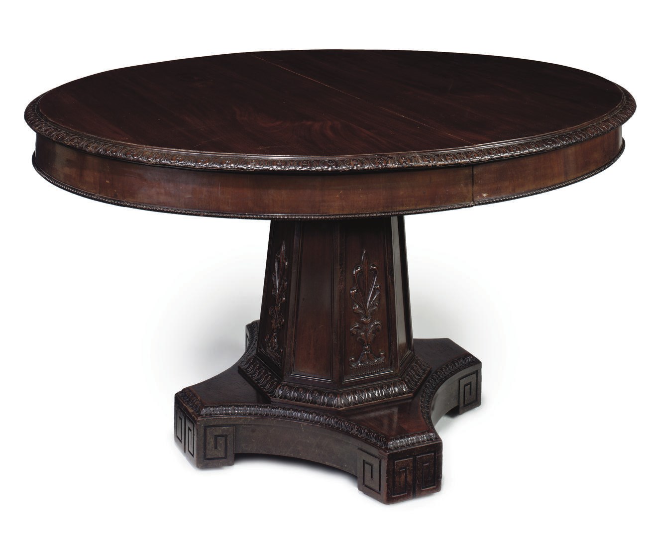 A LOUIS PHILIPPE MAHOGANY EXTENDING DINING TABLE