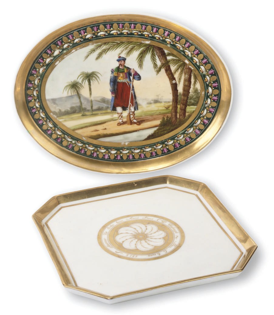TWO PARIS PORCELAIN TRAYS