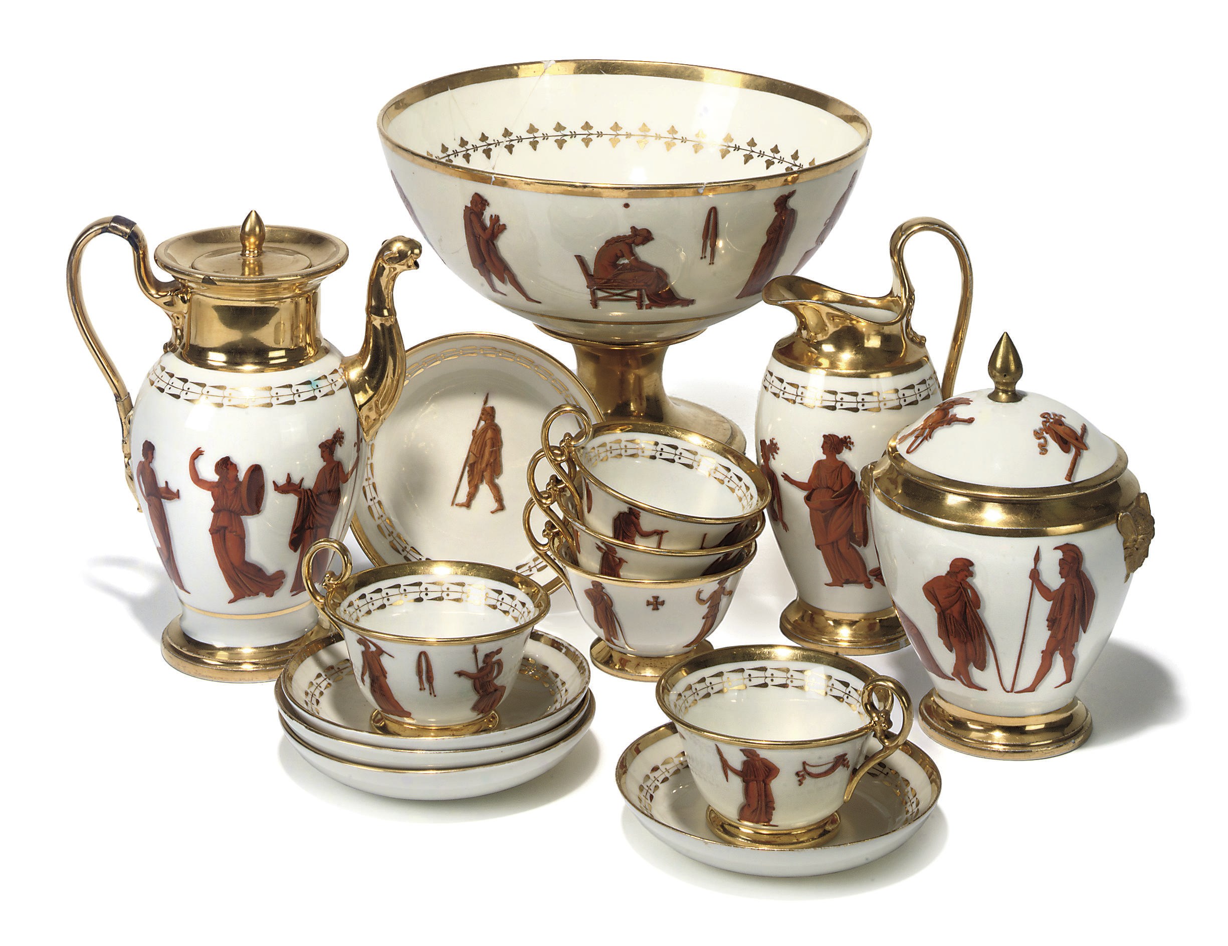 A PARIS (P.L. DAGOTY) PART COFFEE-SERVICE
