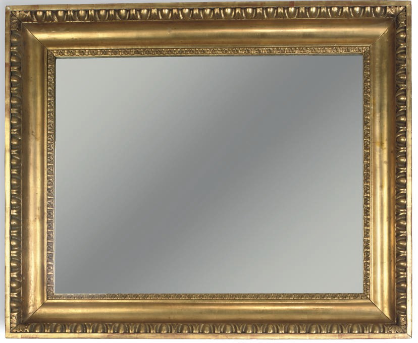 A VICTORIAN GILTWOOD PICTURE FRAME MIRROR