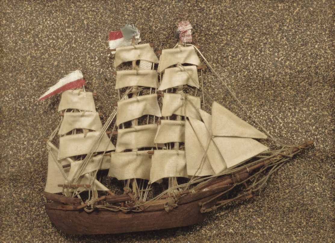 A MODEL OF A MASTED VESSEL