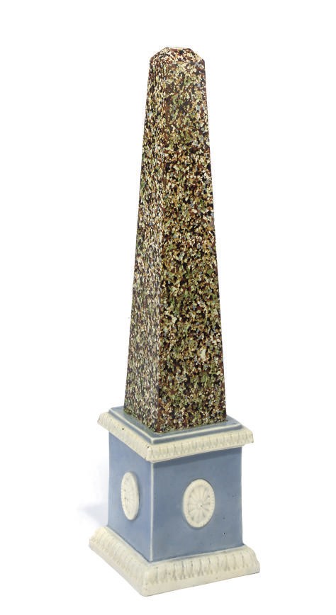 A STAFFORDSHIRE PEARLWARE OBELISK