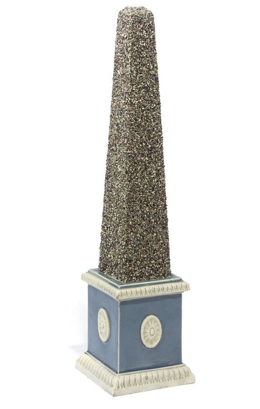 A STAFFORDSHIRE PEARLWARE OBELISK