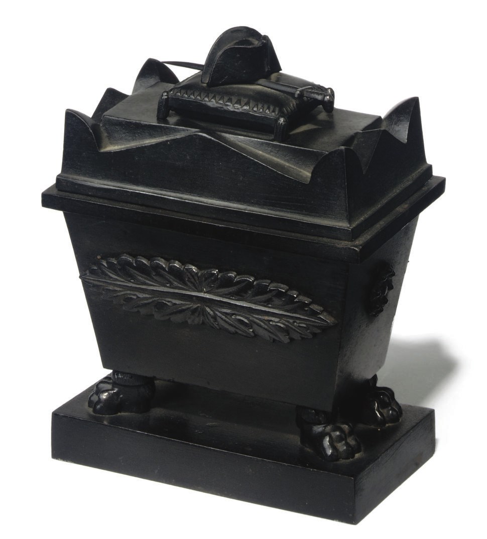 A GERMAN CAST-IRON ENCRIER IN THE FORM OF NAPOLEON'S TOMB