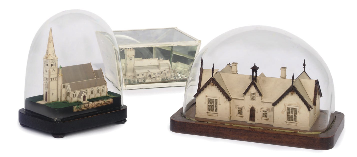 A CUT-CARD ARCHITECTURAL MODEL OF TRINITY CHURCH, ST PANCRAS, LONDON