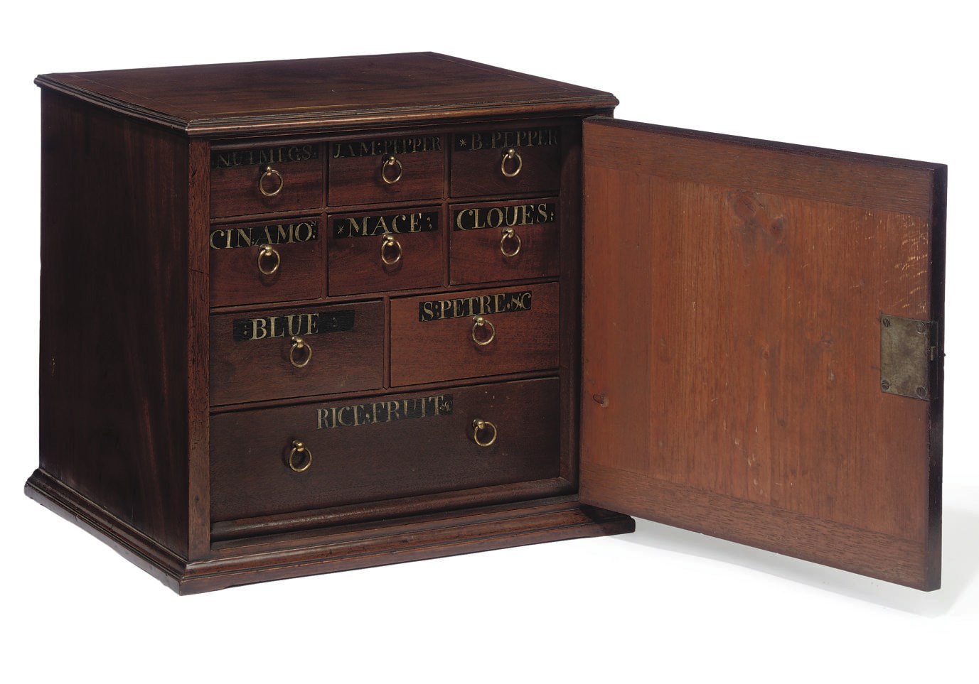 A GEORGE III MAHOGANY SPICE-BOX