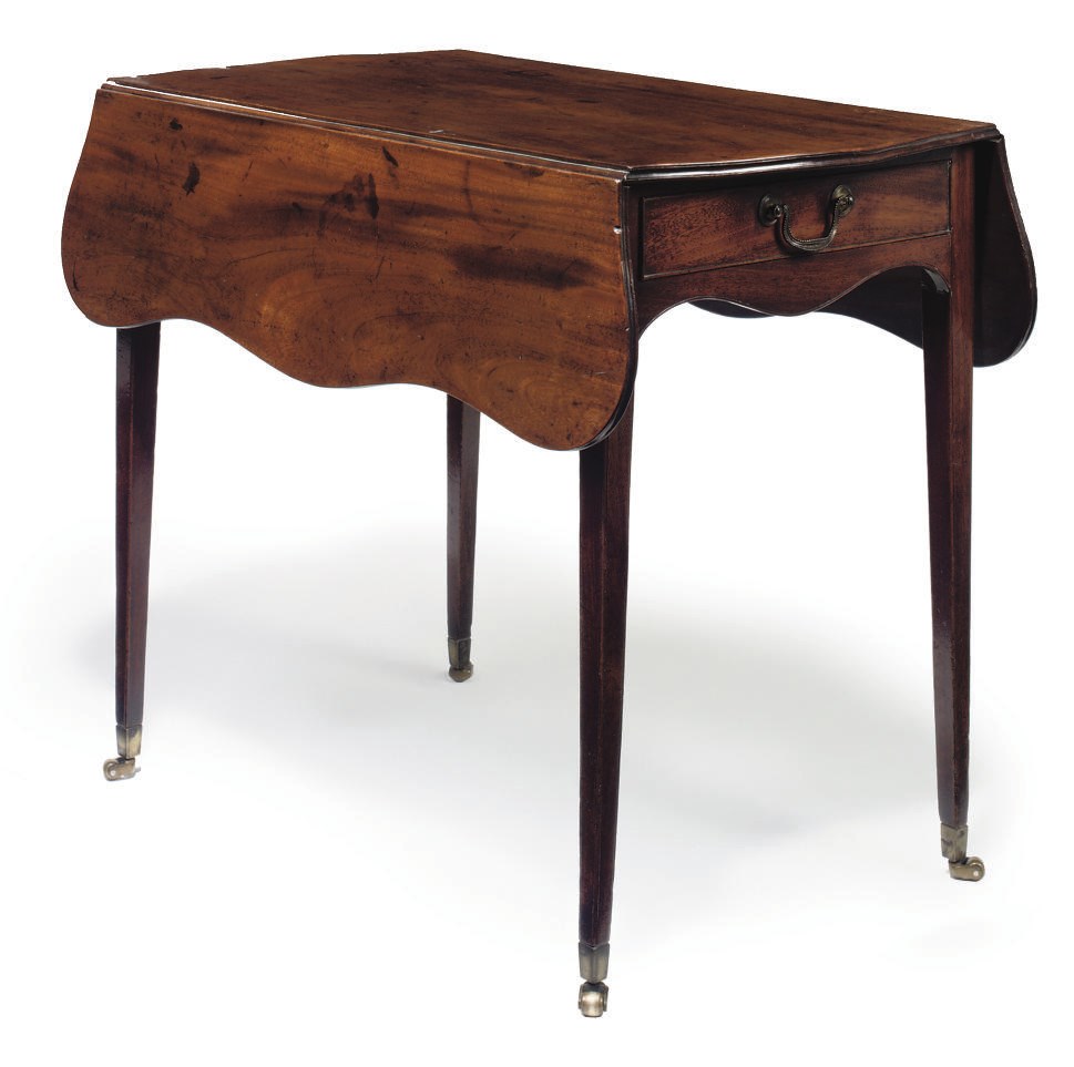 A GEORGE III MAHOGANY PEMBROKE TABLE