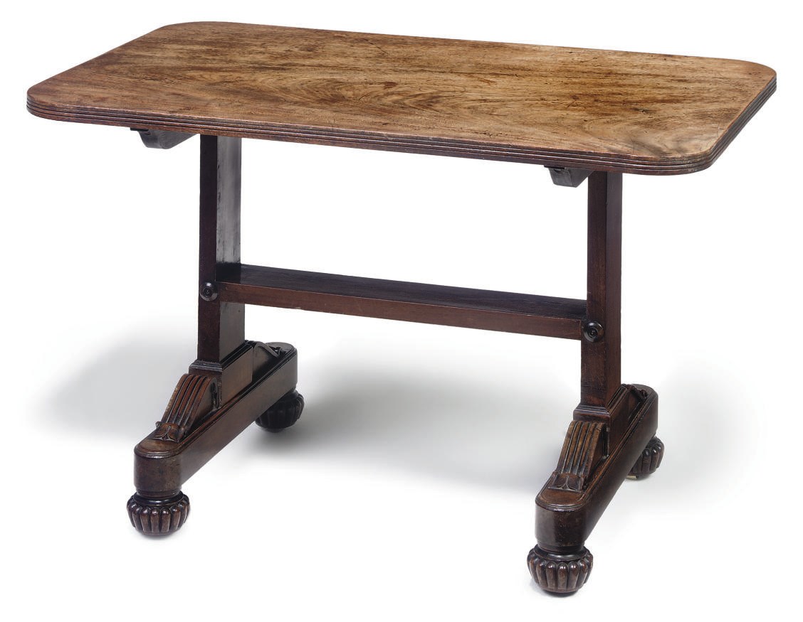 A REGENCY MAHOGANY LOW TABLE
