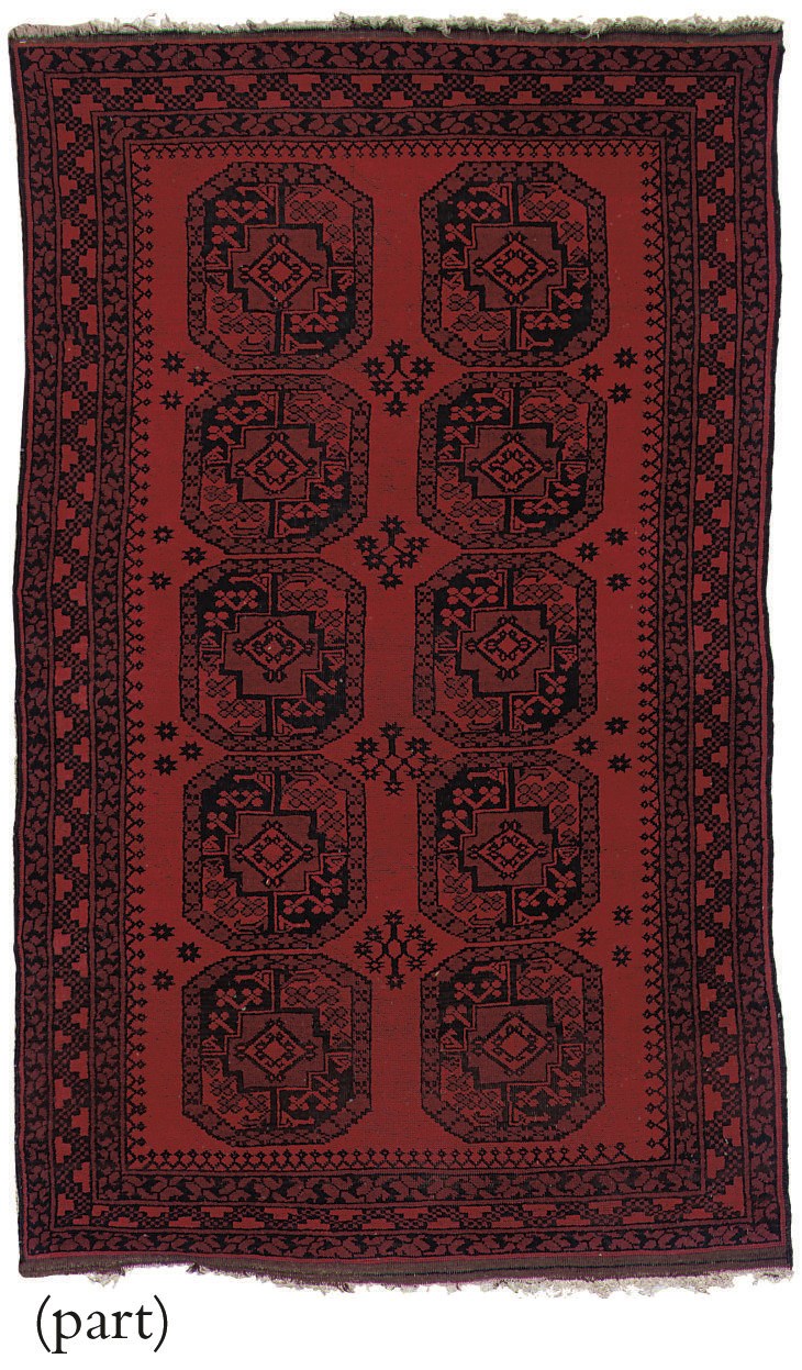 TWO AFGHAN RUGS