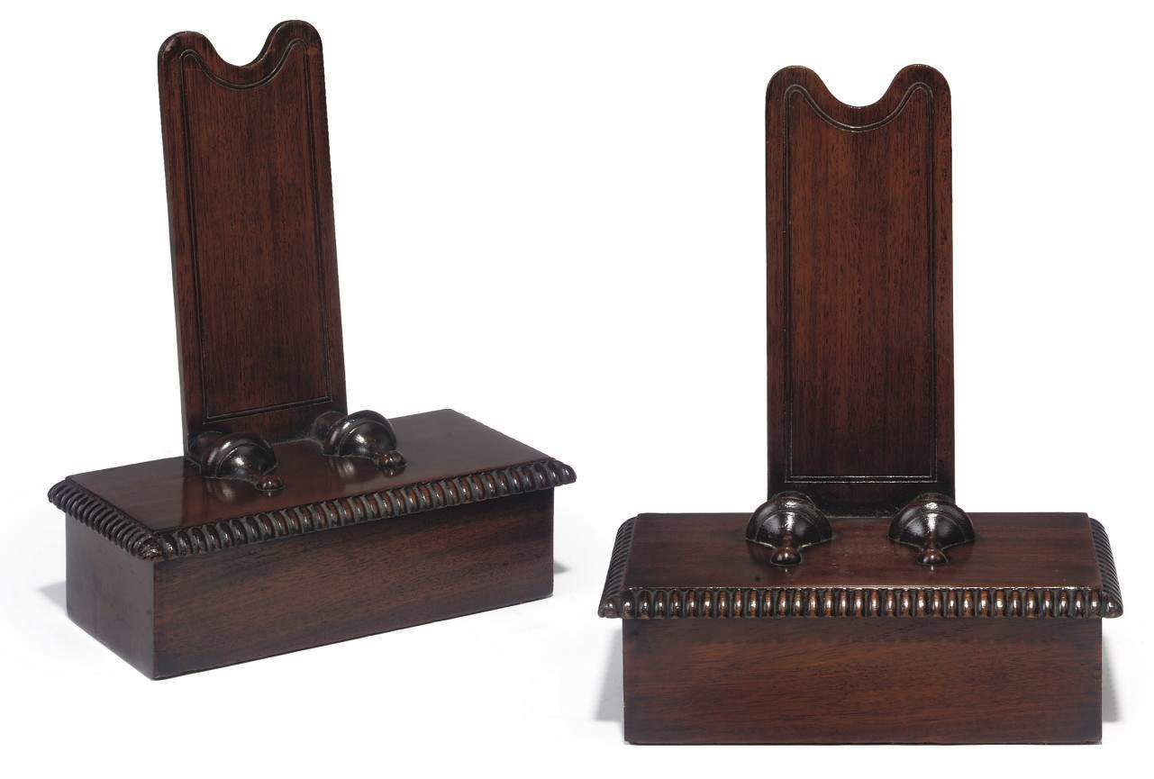 A PAIR OF VICTORIAN MAHOGANY PLATE STANDS