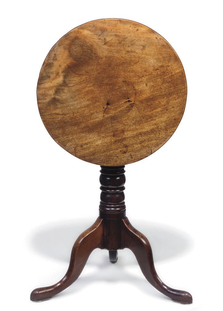A GEORGE III MAHOGANY TRIPOD TABLE