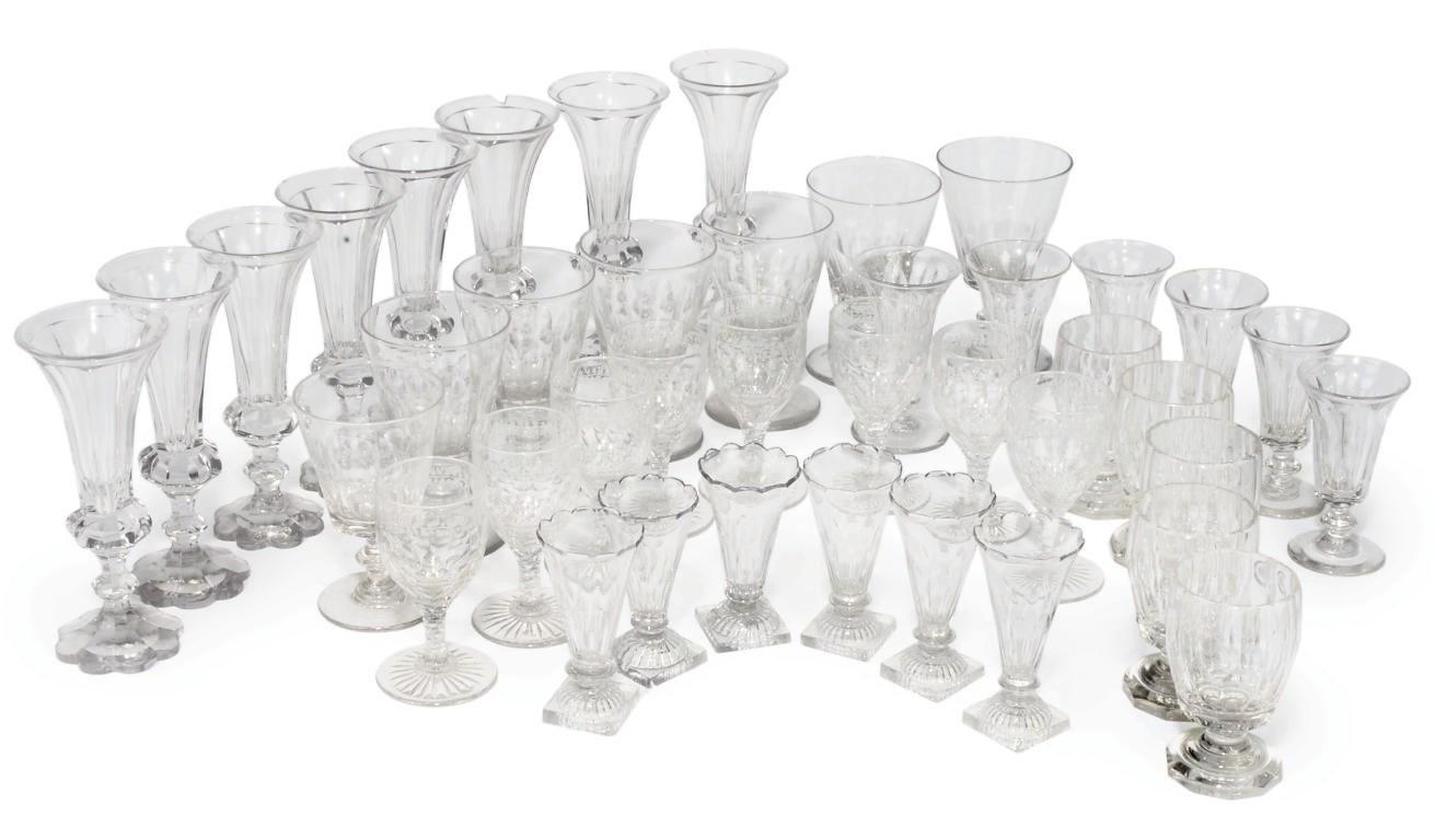 A COLLECTION OF GLASS PART TABLE-SERVICES