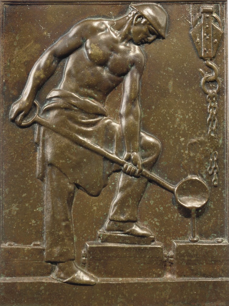 A FRENCH BRONZE RELIEF PLAQUE