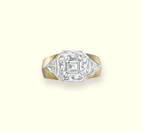 A DIAMOND SINGLE-STONE RING