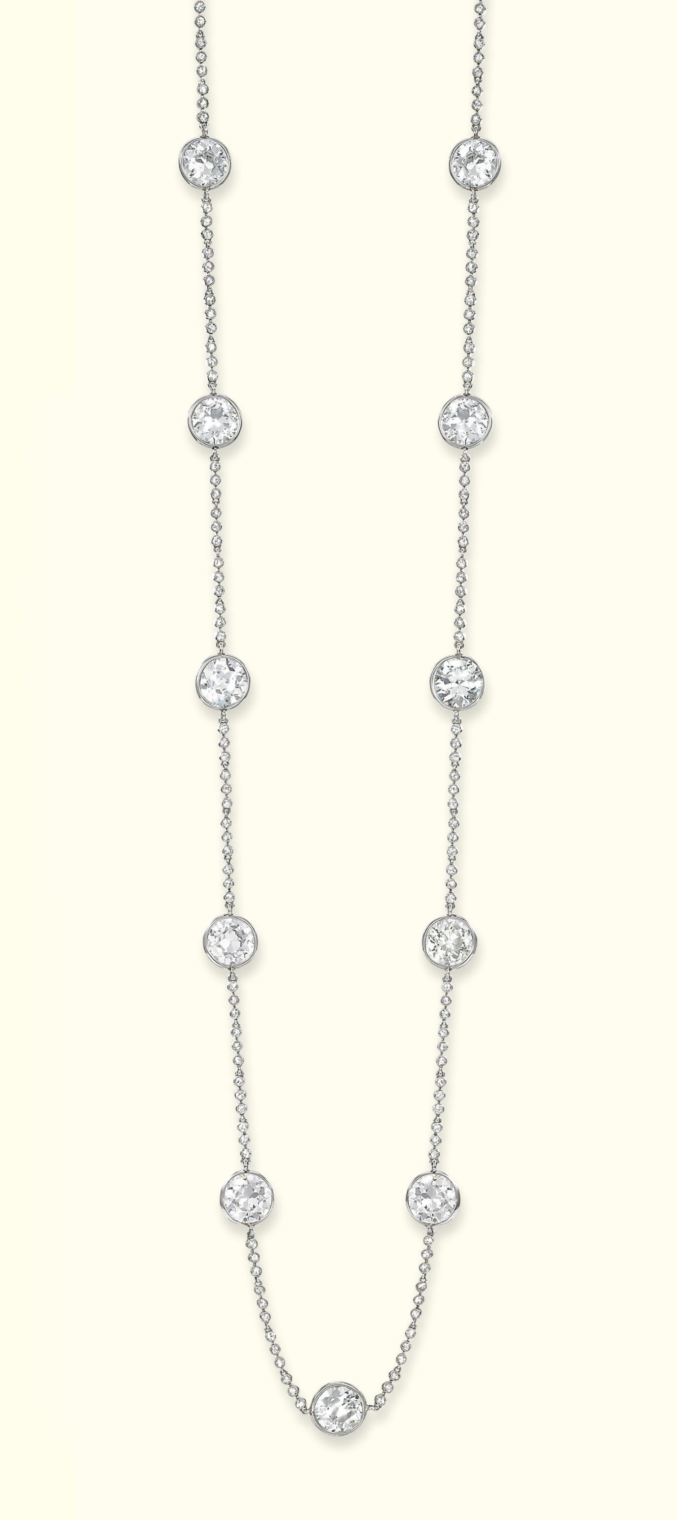 AN ATTRACTIVE BELLE EPOQUE DIAMOND SAUTOIR