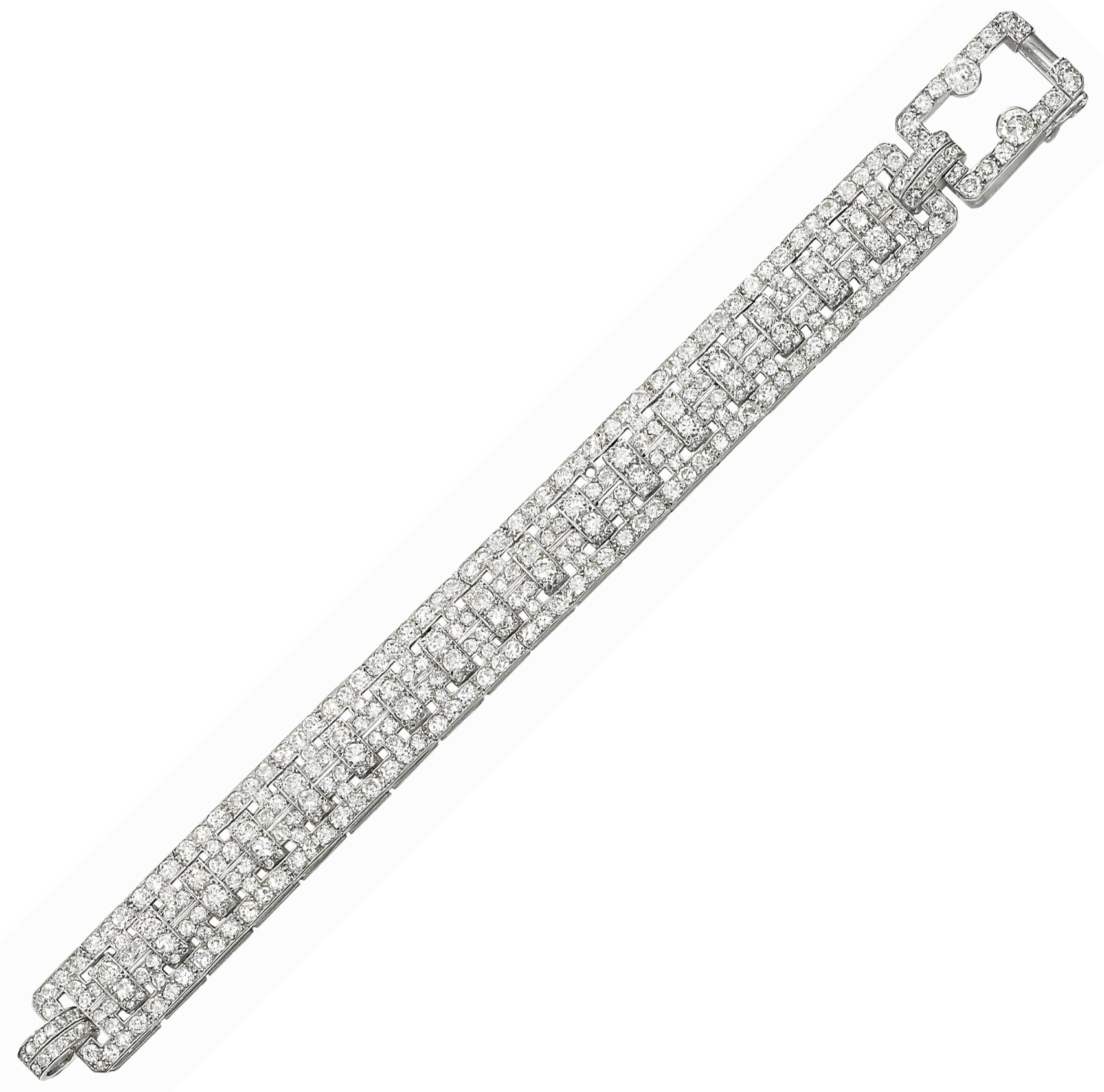AN ART DECO DIAMOND BRACELET, BY CARTIER