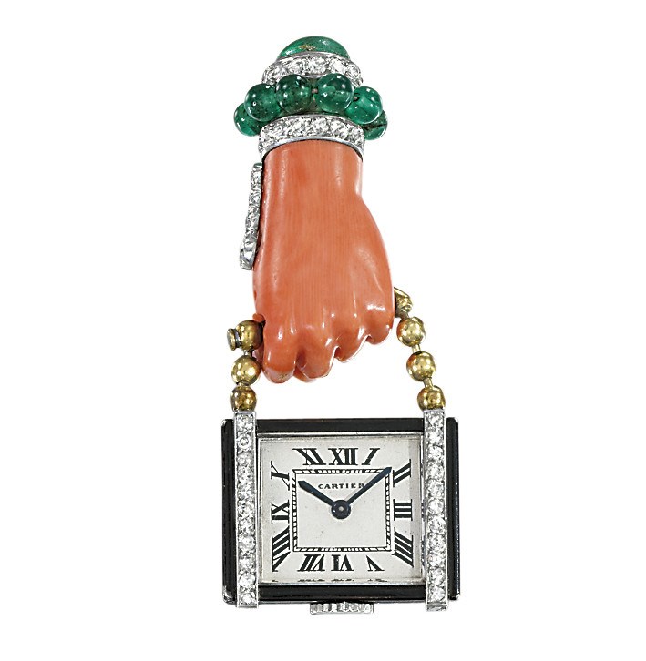 AN ART DECO PENDENT WATCH
