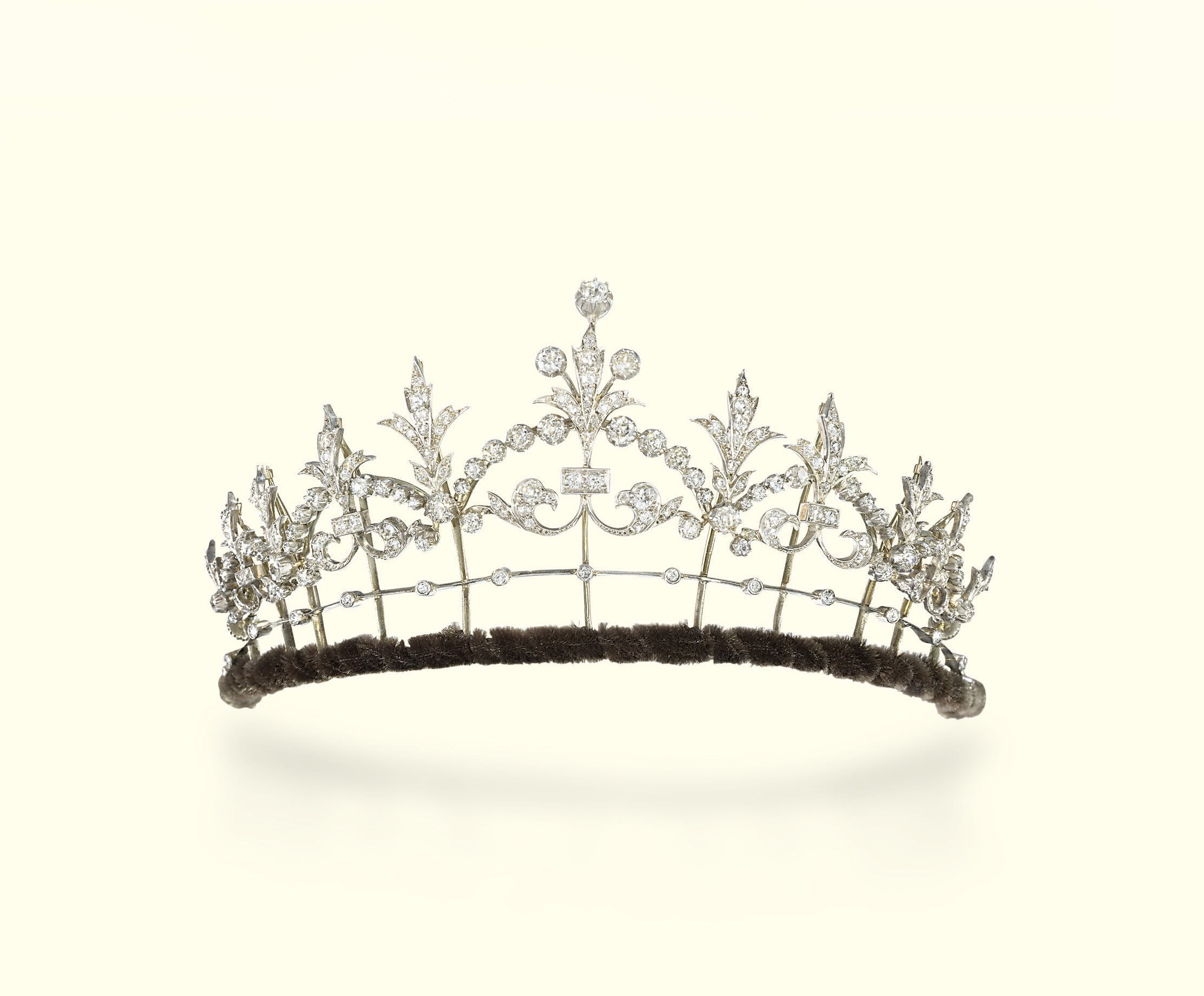 A VICTORIAN DIAMOND TIARA/NECKLACE
