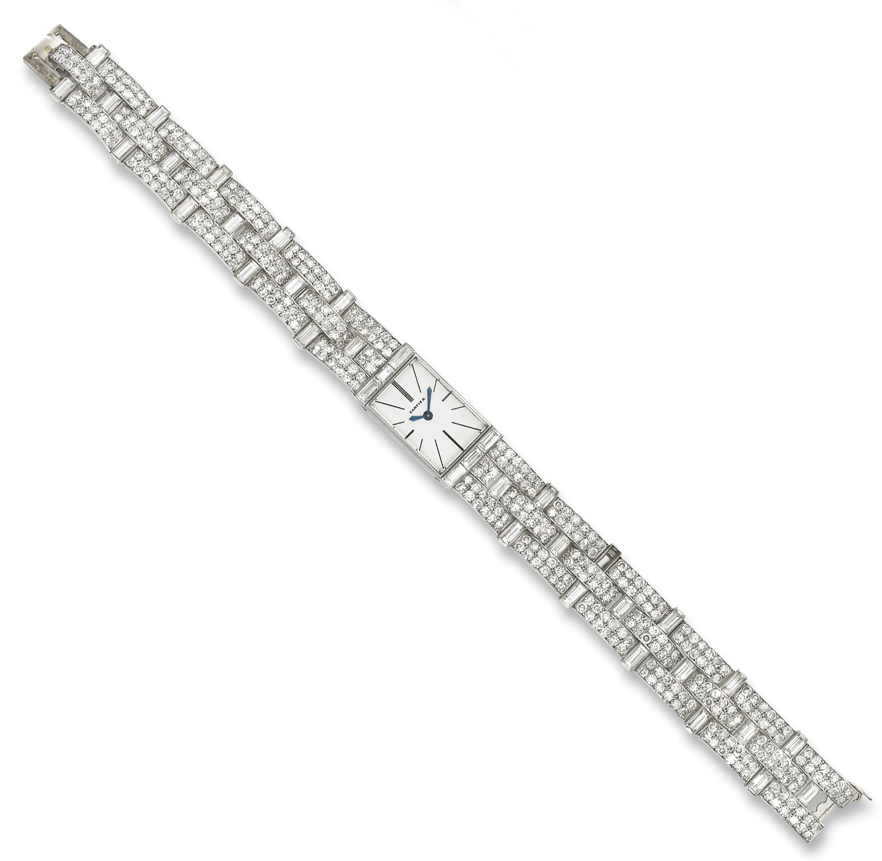 A LADY'S DIAMOND WRISTWATCH, BY CARTIER