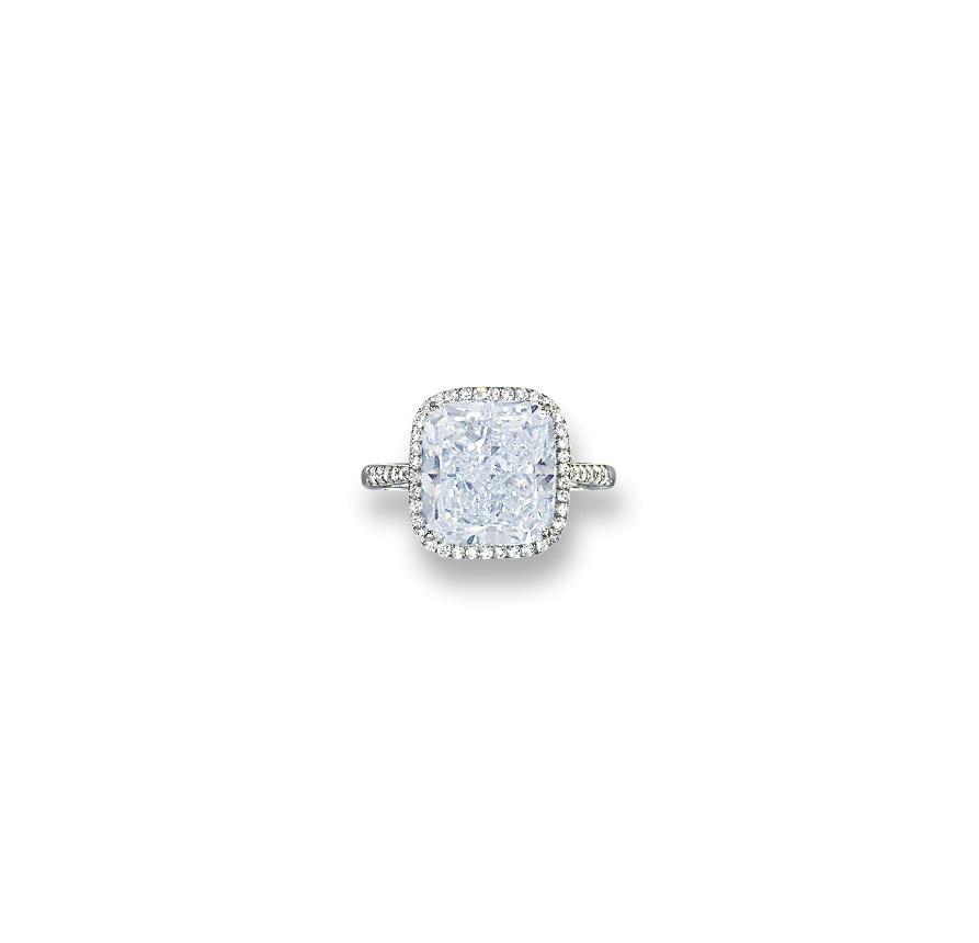 A COLOURED DIAMOND SINGLE-STONE RING