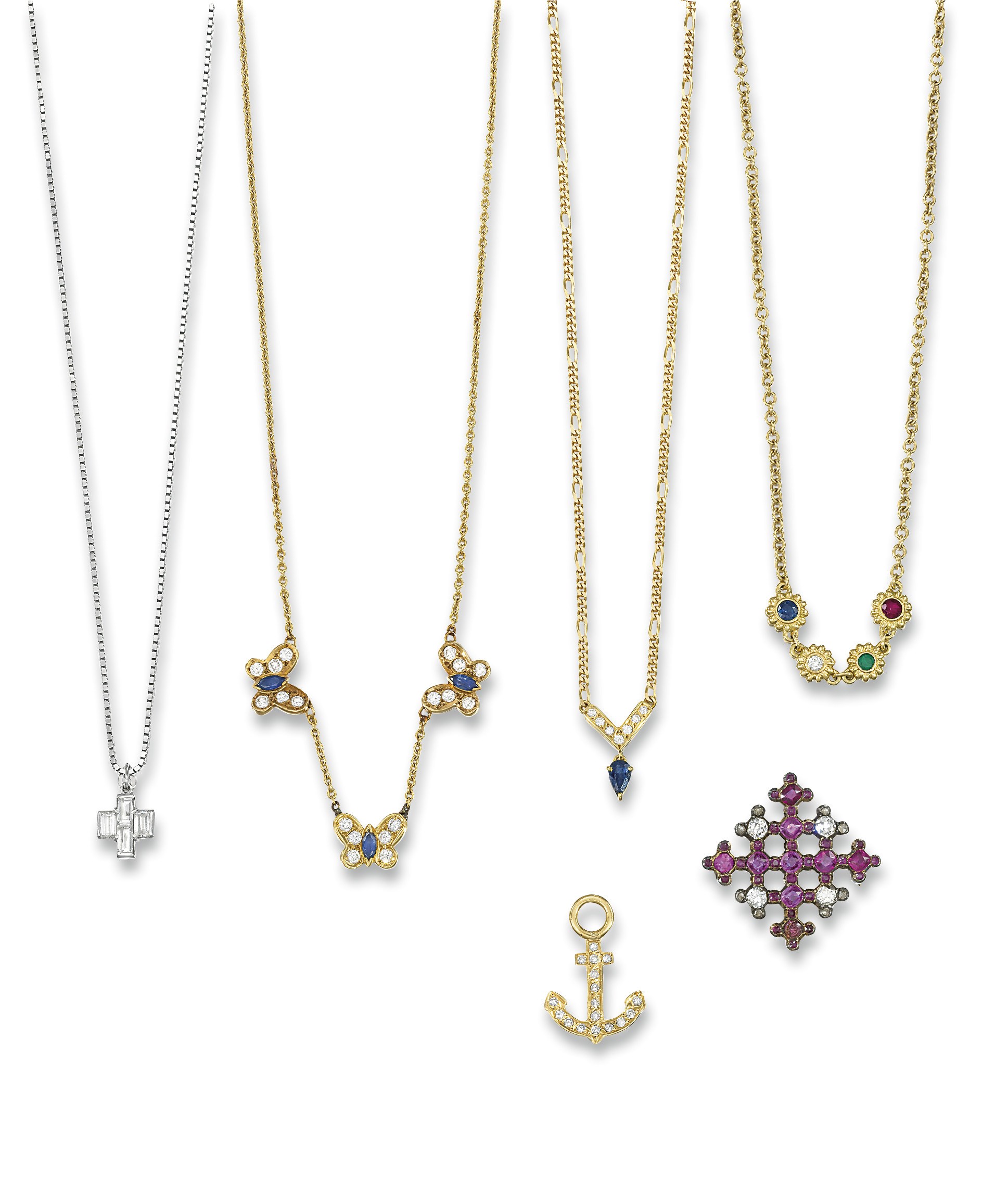 A GROUP OF SIX JEWELS