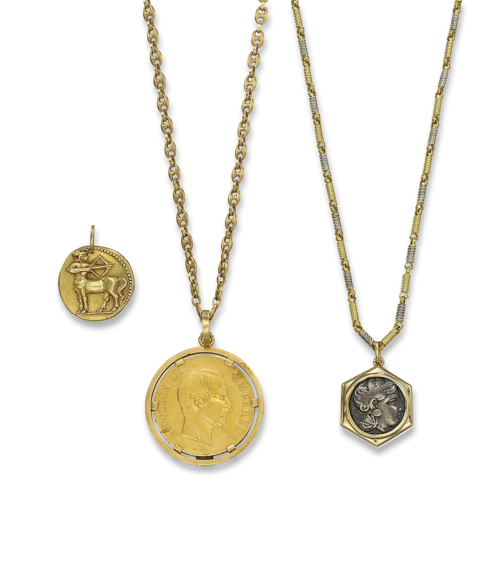 A GROUP OF THREE PENDANTS