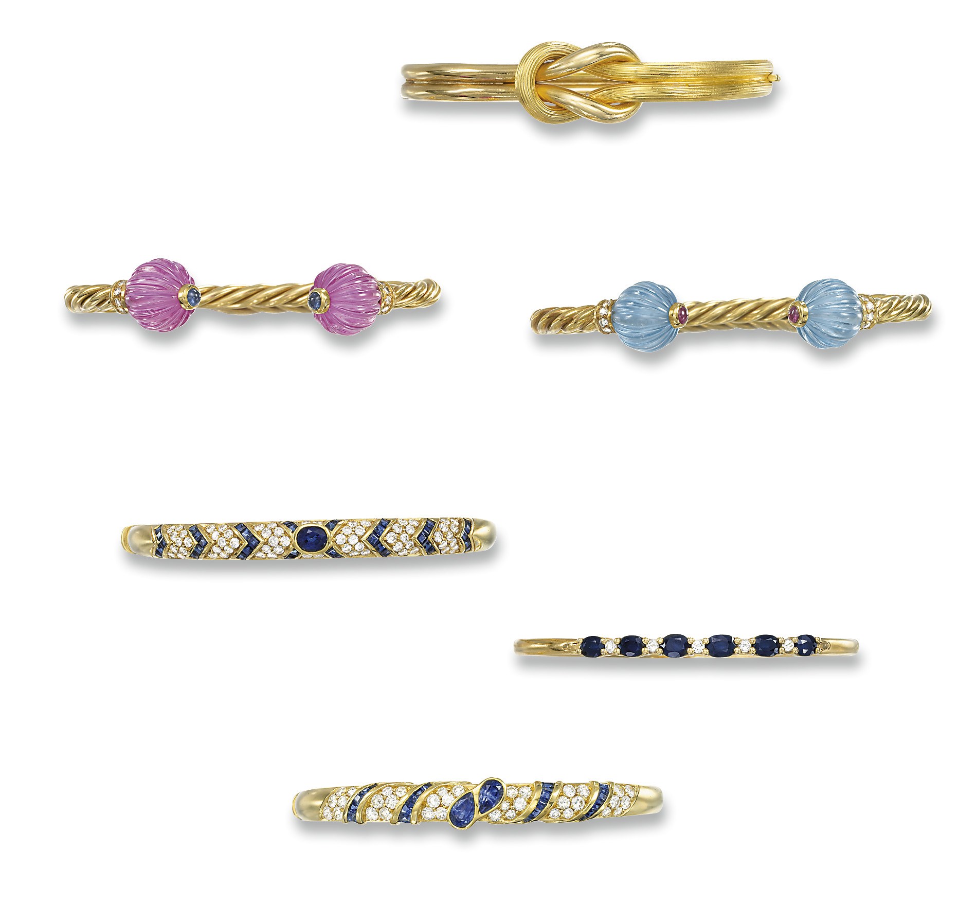 A GROUP OF SIX BANGLES