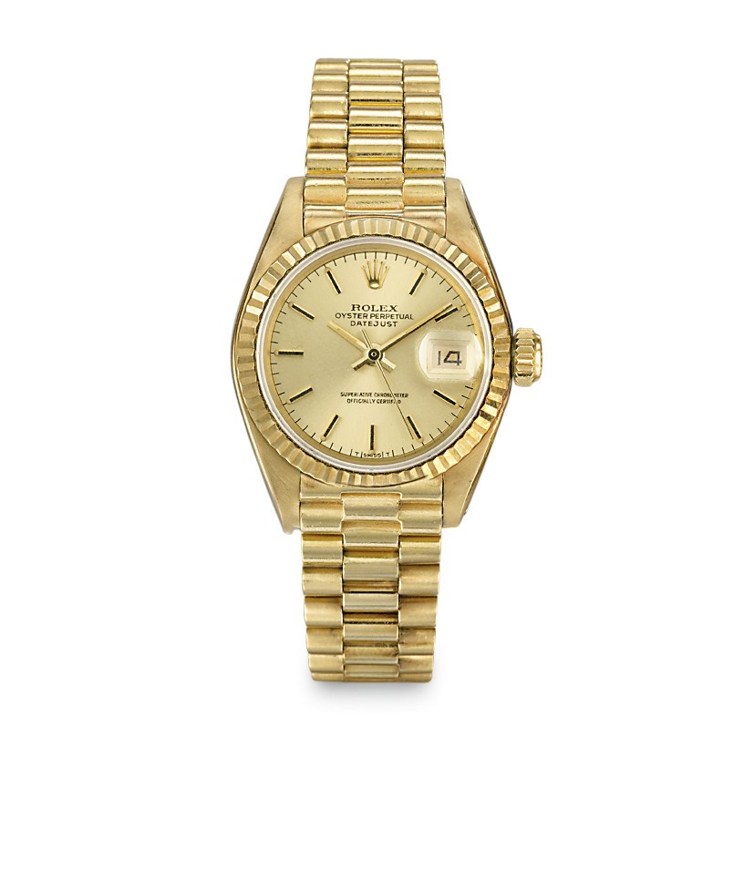 A LADY'S OYSTER PERPETUAL DATEJUST WRISTWATCH, BY ROLEX