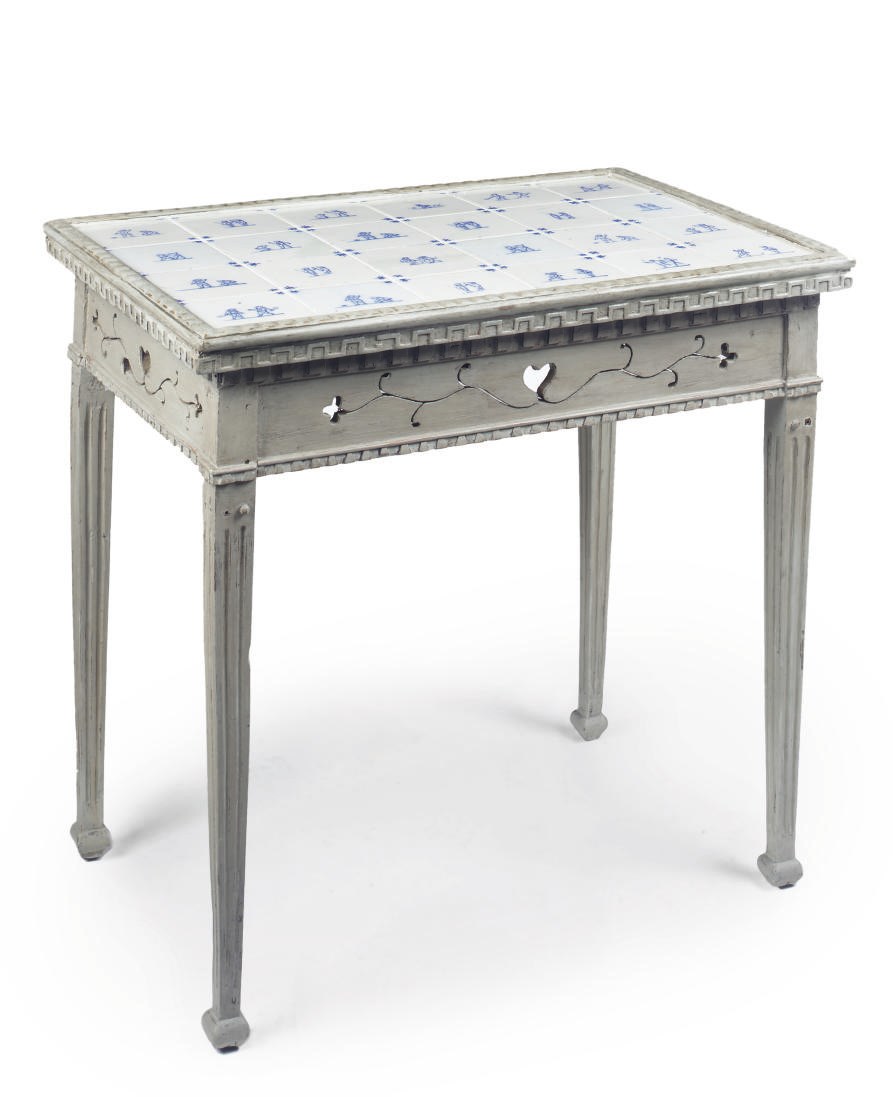 A GUSTAVIAN PAINTED CENTRE TABLE
