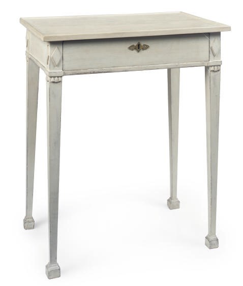 A GUSTAVIAN PAINTED WORK TABLE
