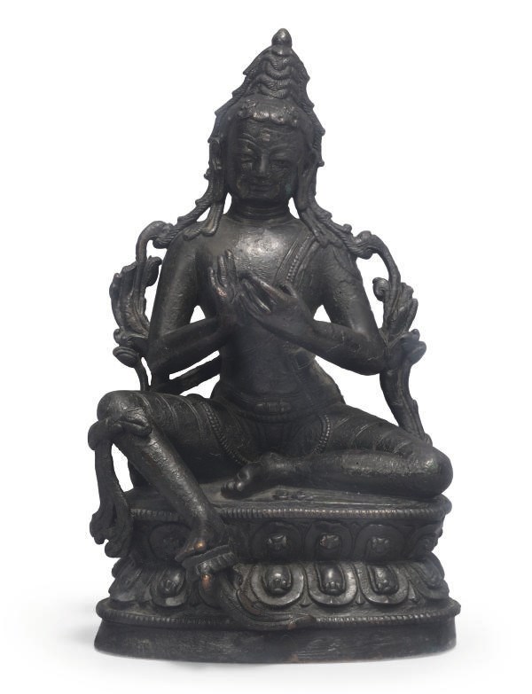 A Tibetan bronze tara figure
