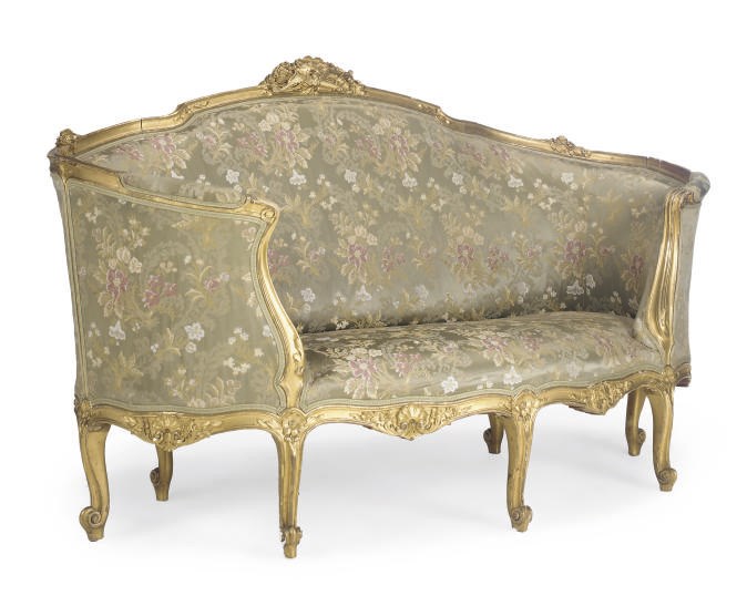 A FRENCH GILTWOOD CANAPE