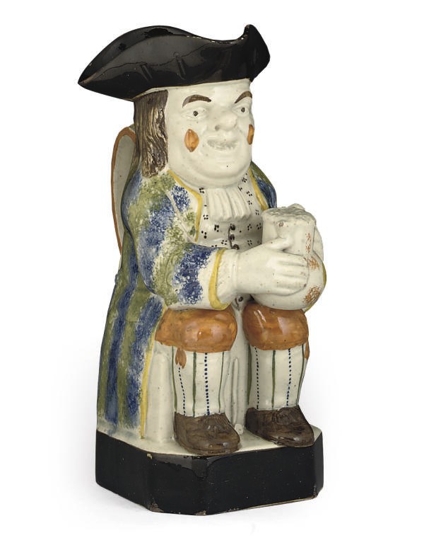 AN ENGLISH PRATTWARE TOBY-JUG