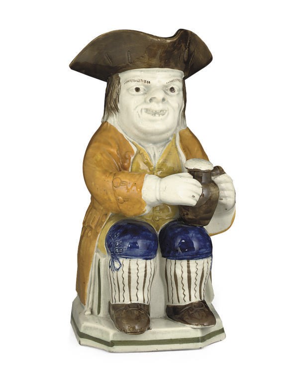 AN ENGLISH PRATTWARE TOBY-JUG