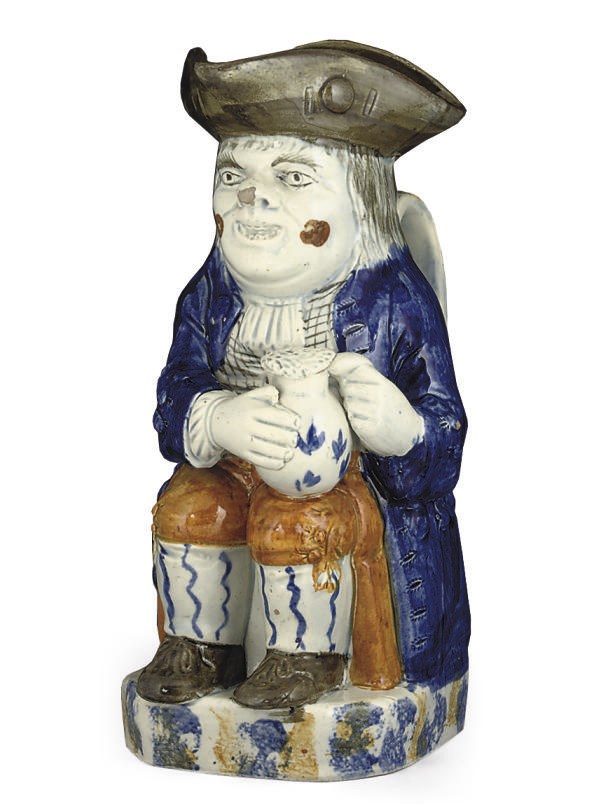 AN ENGLISH PRATTWARE TOBY-JUG