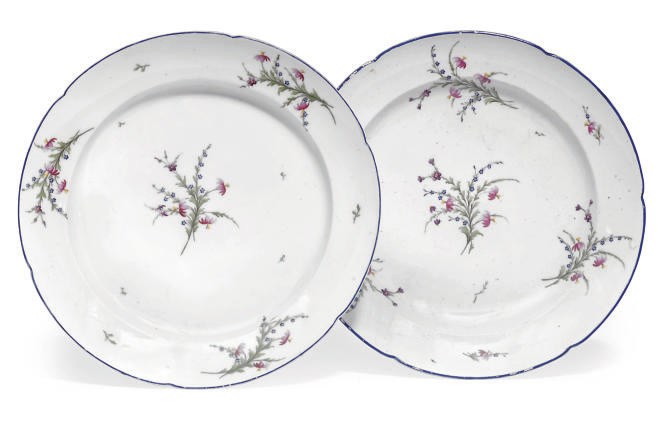 TWO NIDERVILLER PORCELAIN DISHES