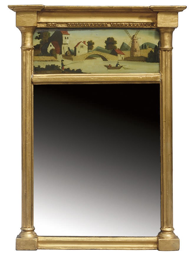 A REGENCY GILT-WOOD WALL-MIRROR